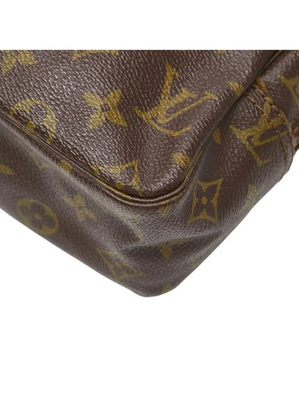 Louis Vuitton Monogram Trousse Toilet 28 Clutch Brown Leather